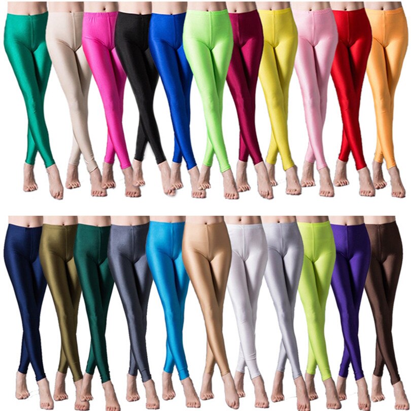 New Spring Solid Candy Neon Leggings
