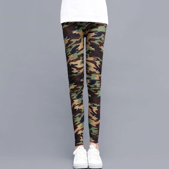 Women Leopard Print Gym Pants Camouflage 2