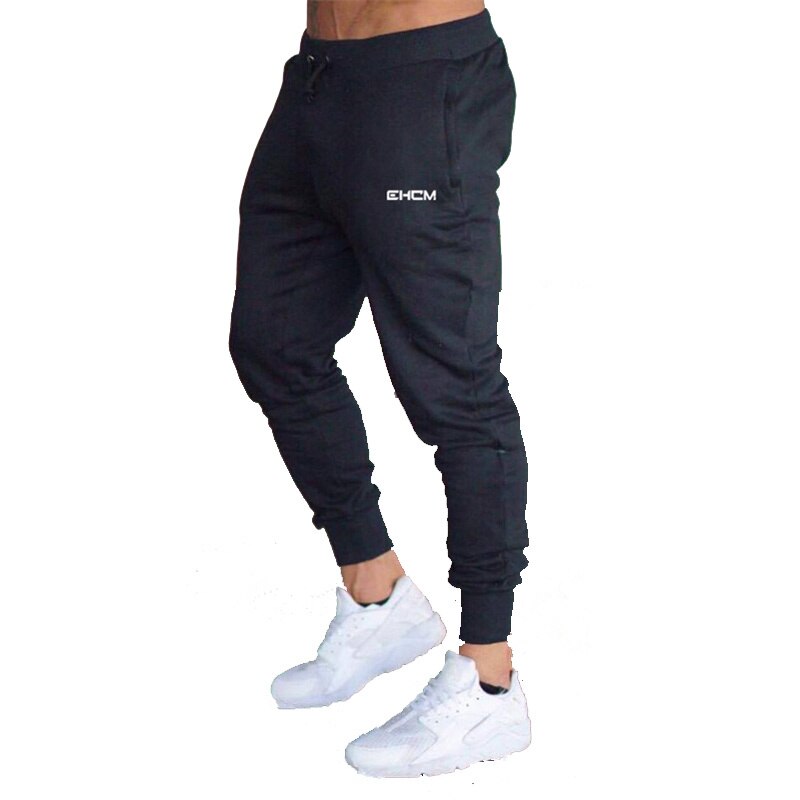 Men pantalon Solid sweatpants Black EHCM Pack of 1