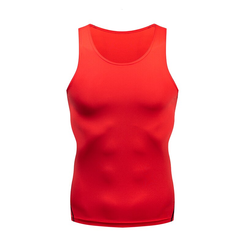 Men Fitness Workout Sleeveless Tank Top Red