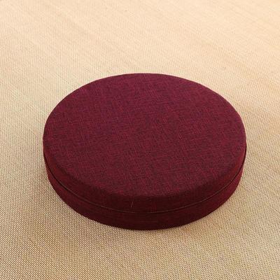 Yoga Meditation Cushion Backrest Pillow Deep red 40x6cm