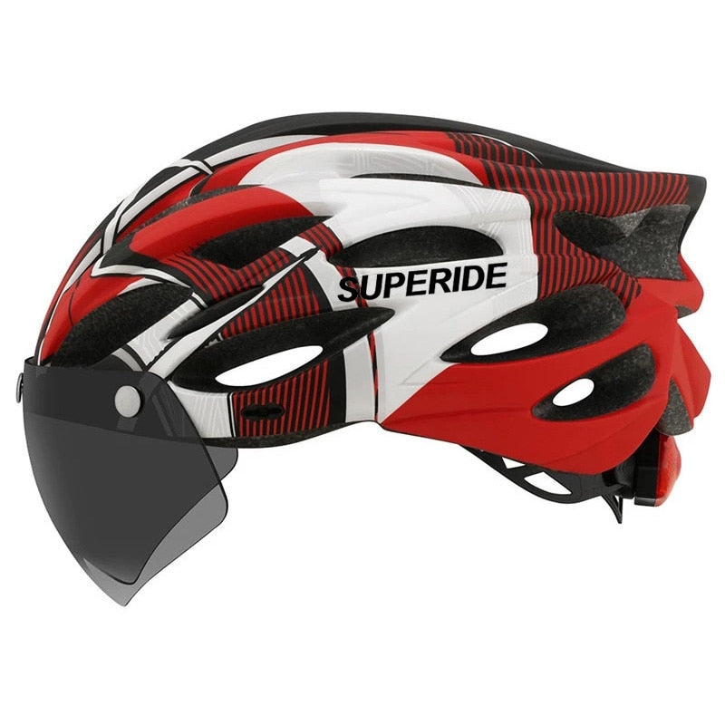 Men Women Cycling Helmet Red 54-61CM