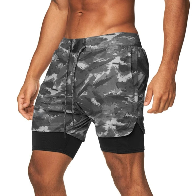 2 IN 1 Men Sports Shorts