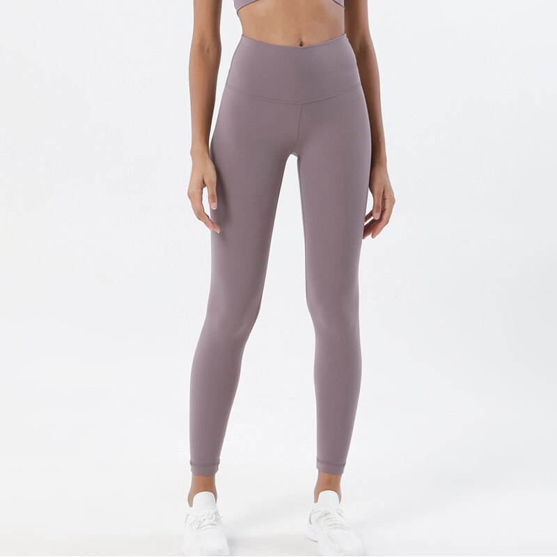 Women's Tights Elastic Gym Pants Mulberry Purple