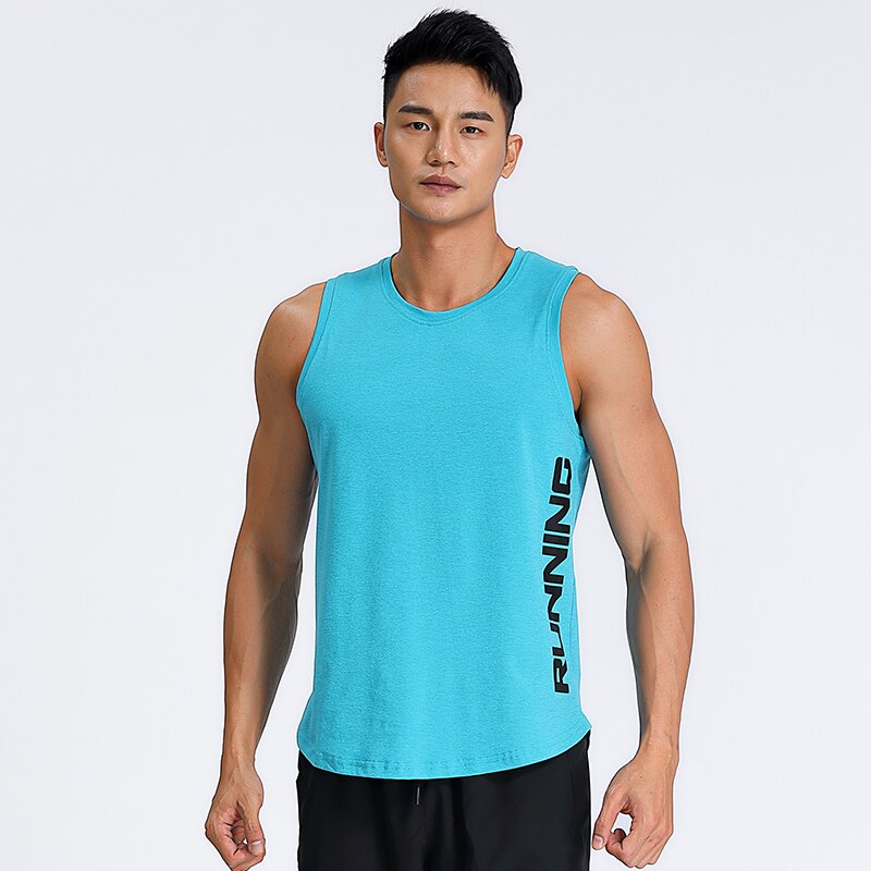 Men Gym Sleeveless Shirt MW1605-Sky-Blue