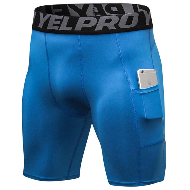 Quick Dry Compression Gym Shorts 1084 blue