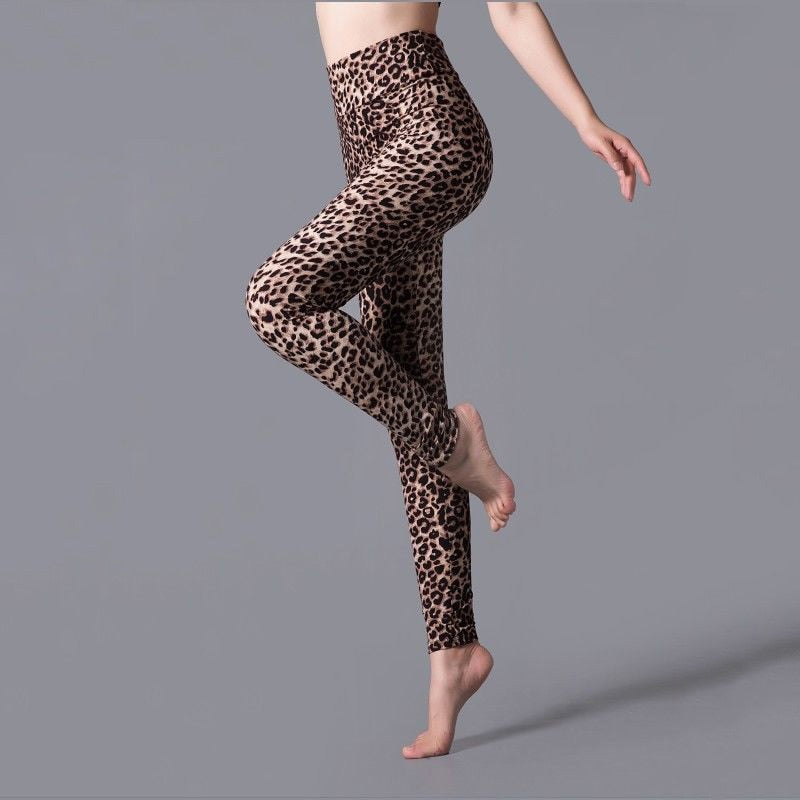 Women Leopard Print Gym Pants