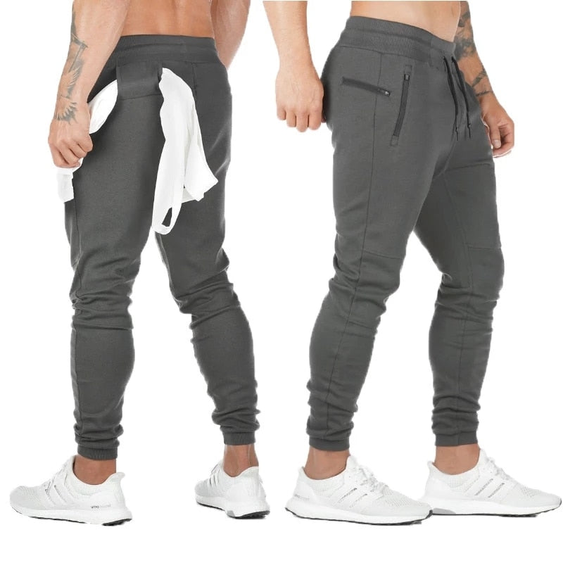 Men Cotton GYM Pants dark grey