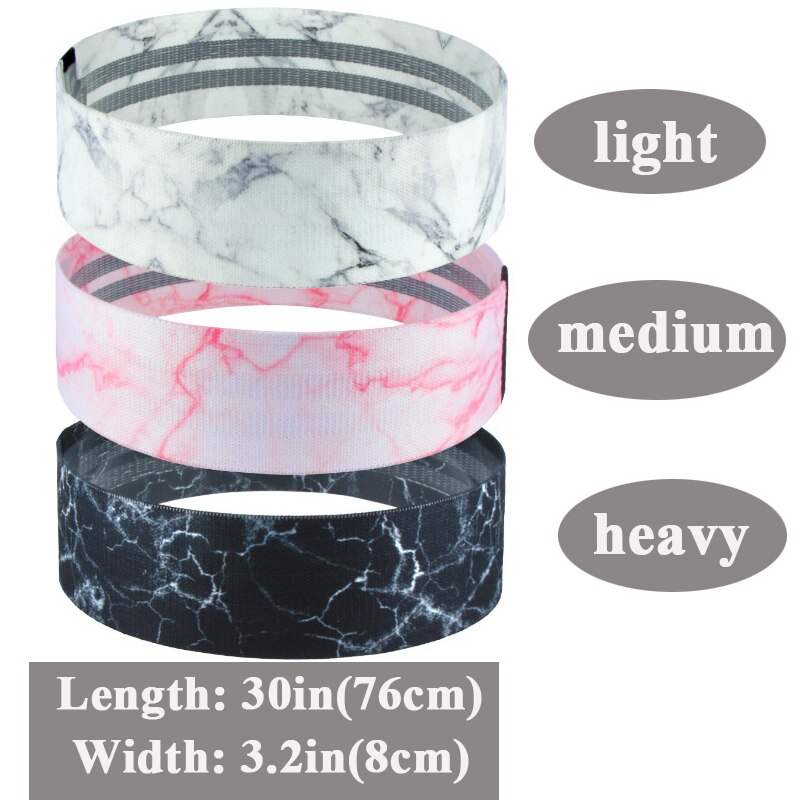 Gym Loop Rubber Booty Bands 8CM-Marble set