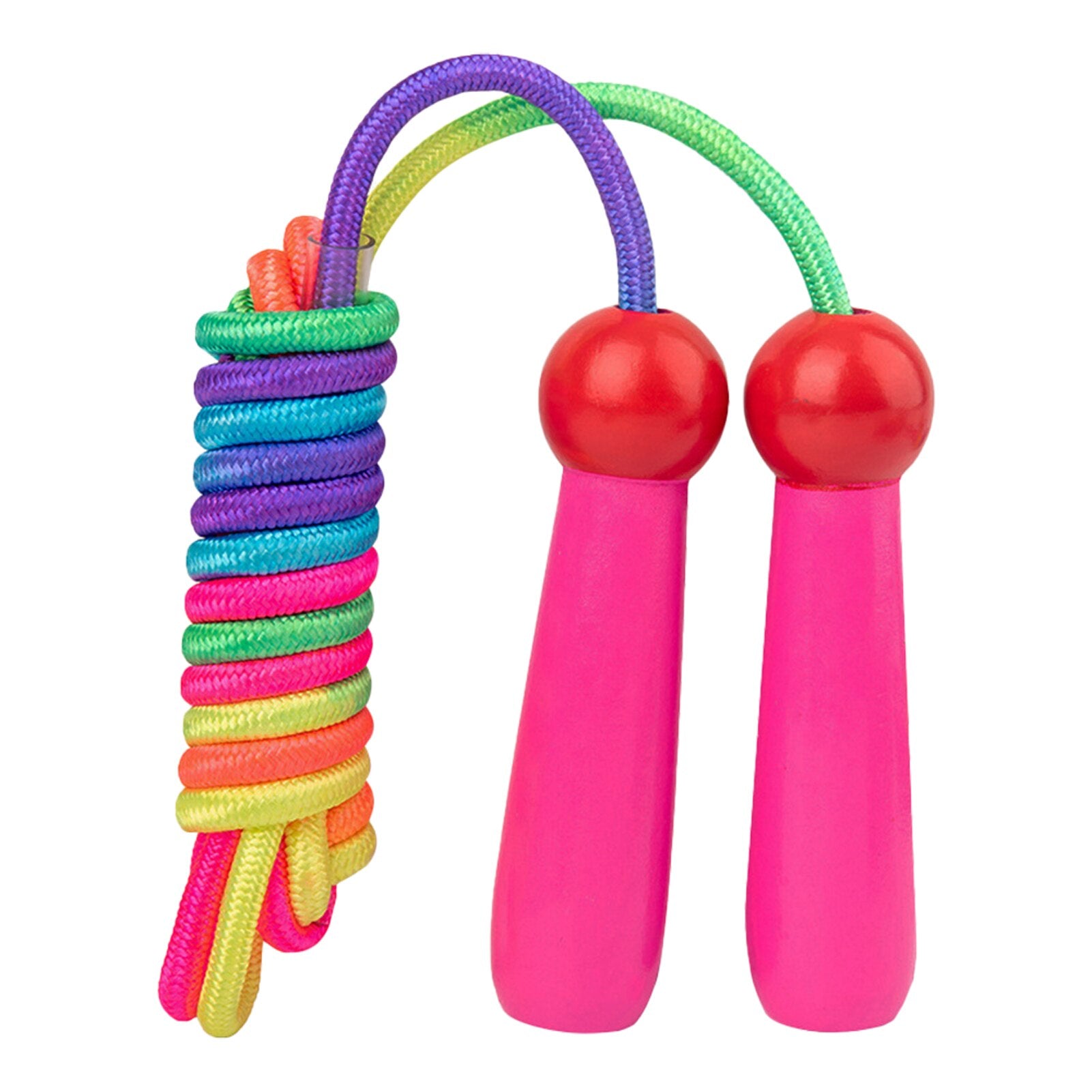 Gym Wooden Jumping Skipping Rope Pink