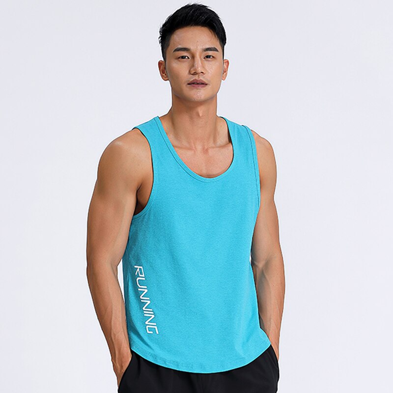 Men Gym Sleeveless Shirt MW1604-Sky-Blue