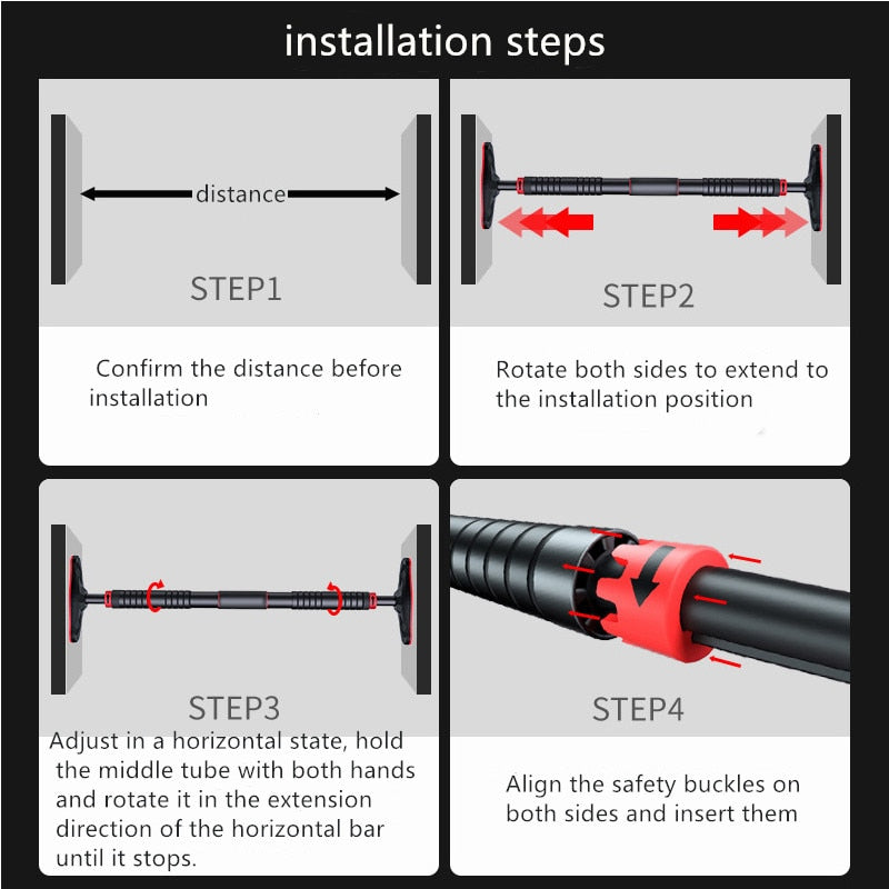 Large Door Horizontal bar Steel Training Bars