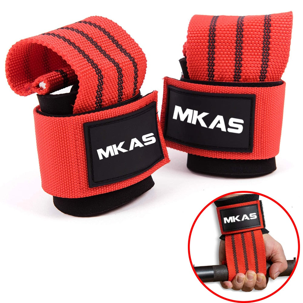 Gym Power Lifting Straps red