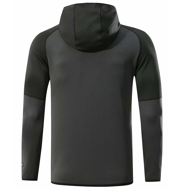 Men Quick Dry Hooded Fitness Sport Jacket