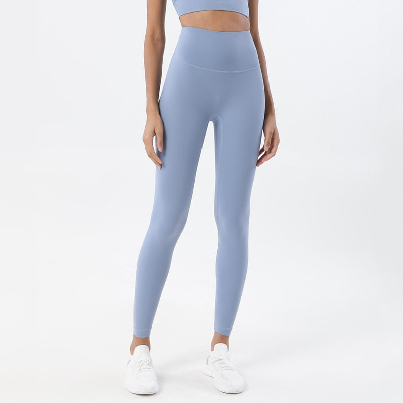 Women TRY TO BN Fitness Gym Leggings Gray Blue