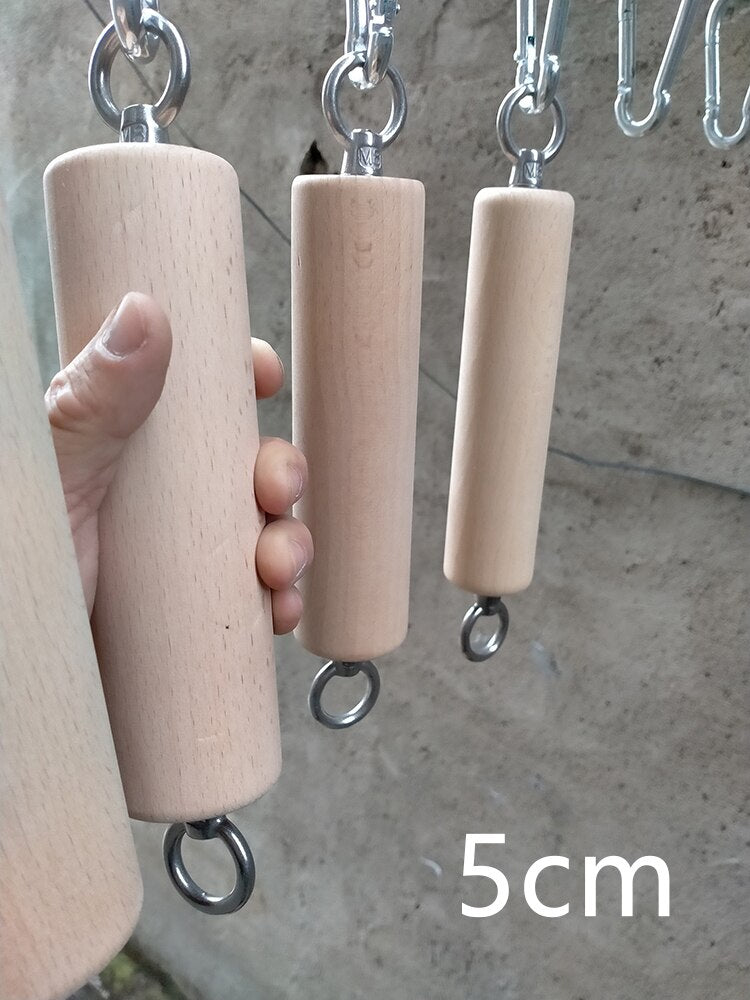 Home Gym Wooden Hand Grips 5 cm