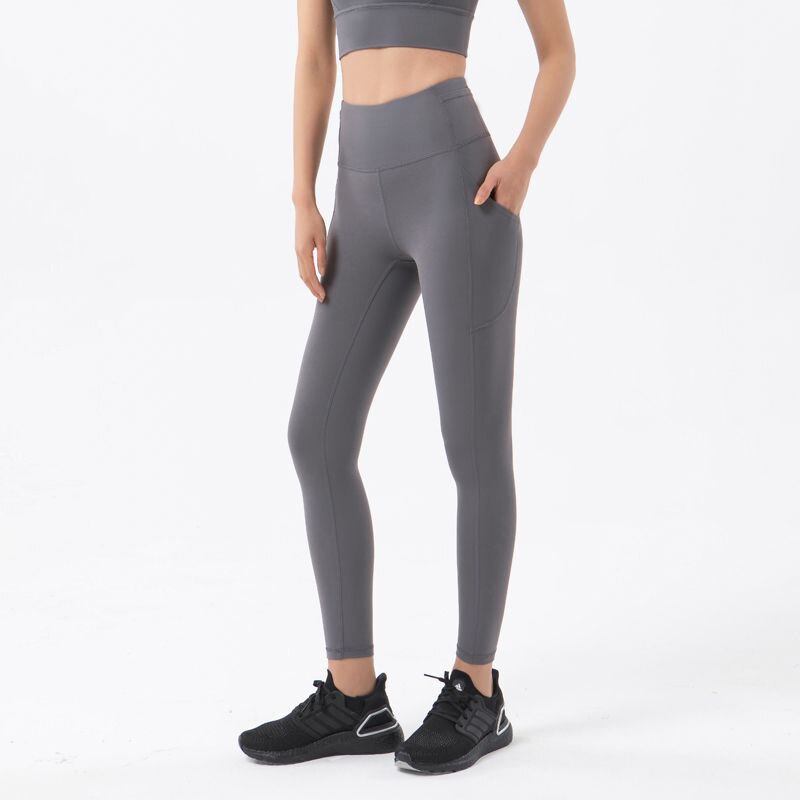 Nylon Fitness Workout Yoga Set Titanium gray 1