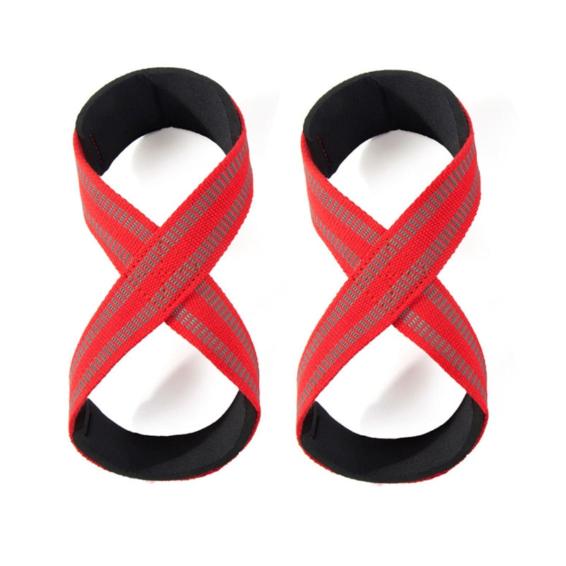 Figure 8 Weight Lifting Straps red Figure 8