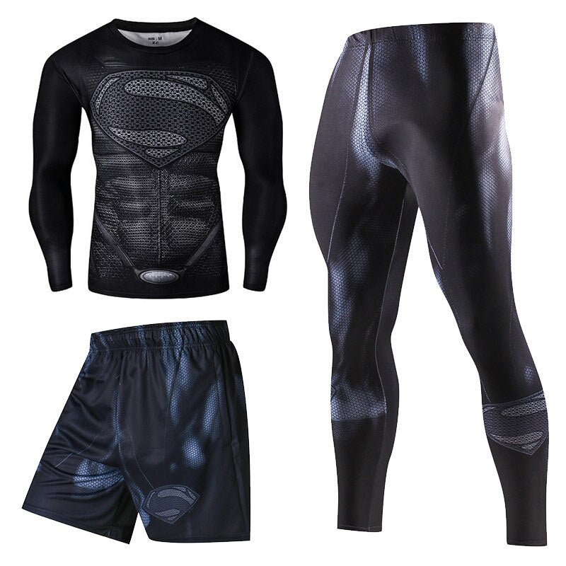 Men Superhero Compression Sport Suits JST08 DSK15 JHK02