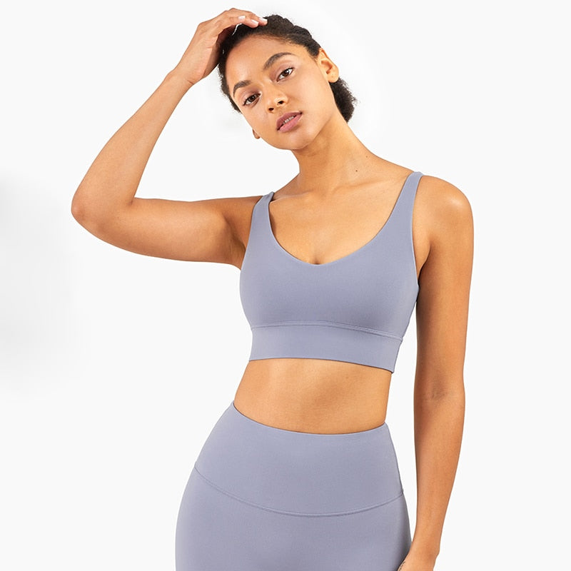 Women Gym Crop Tops Yoga Suit Peri purple