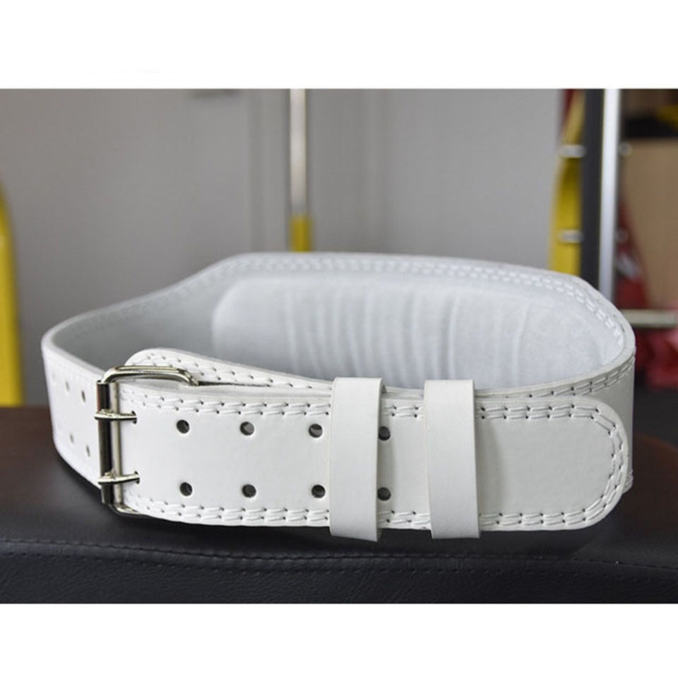 New Wide Weightlifting Belt White