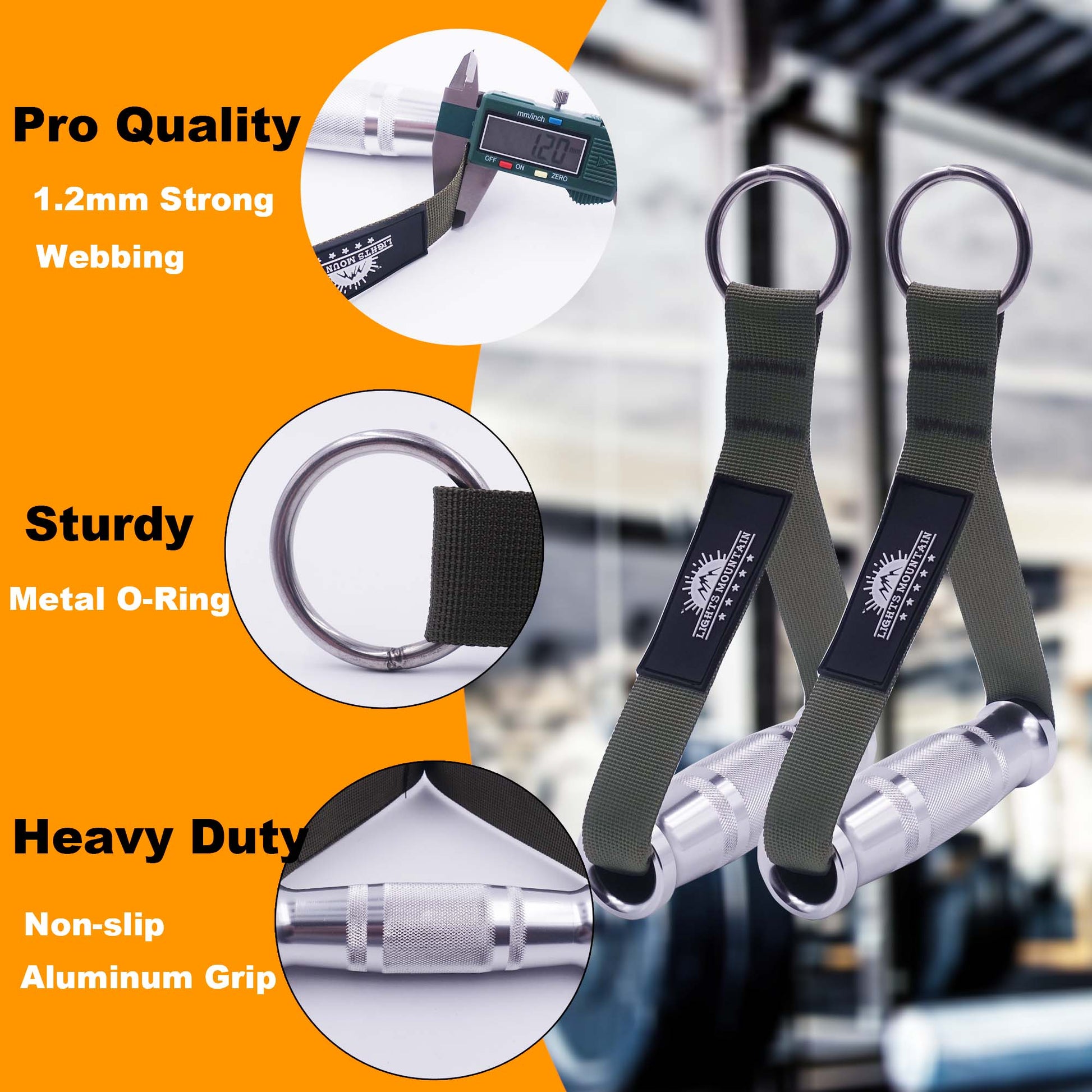 Heavy Duty O-ring Metal Gym Handles