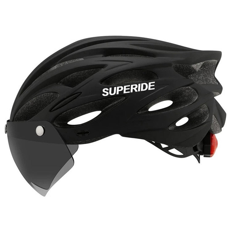 Men Women Cycling Helmet Black 54-61CM