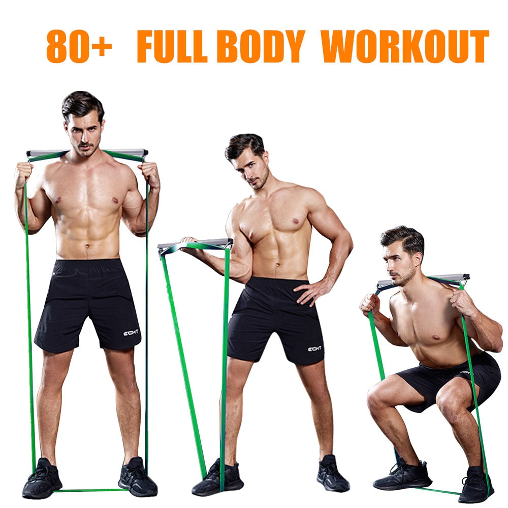 Gym Resistance Bands Aluminum Alloy Bar