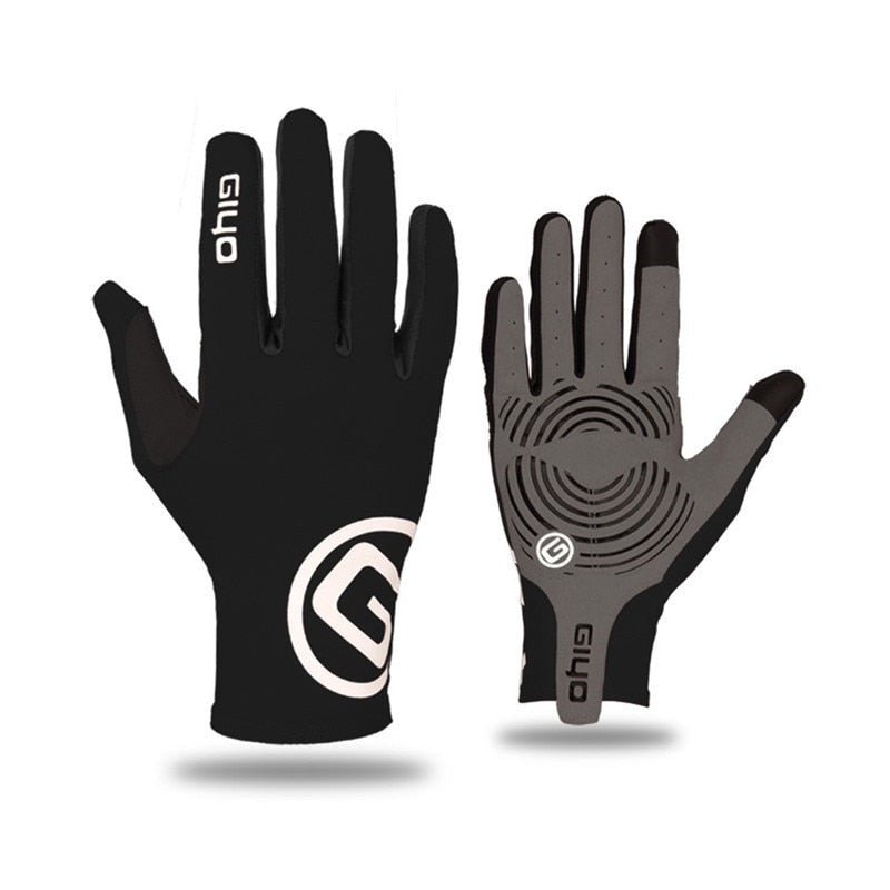 Women Men Sports Cycling Gloves black long
