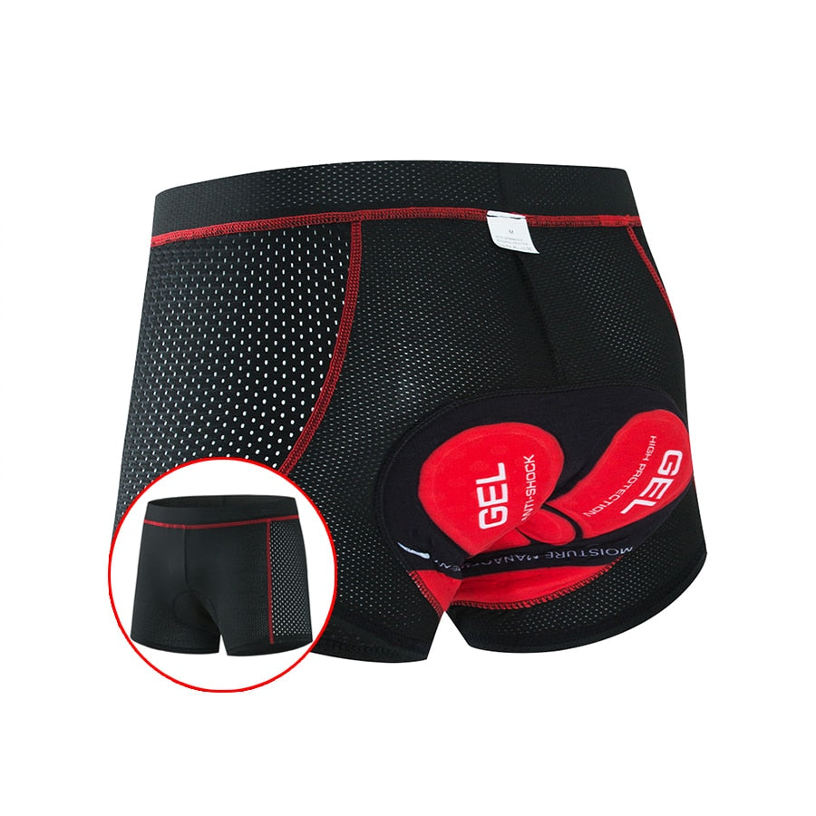 5D Padded Cycling Shorts Red 2