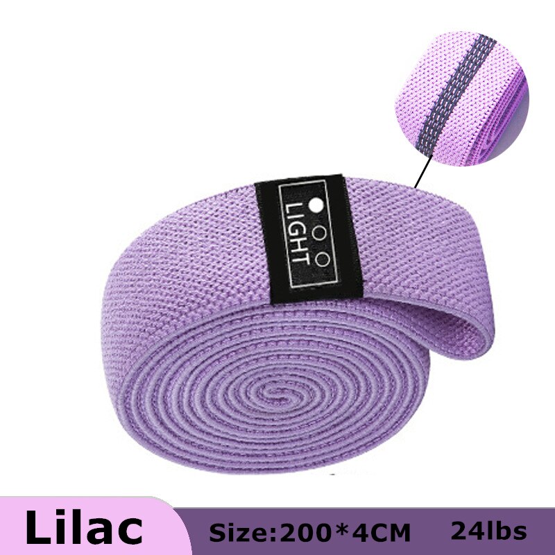 Gym Assist Leg Exercise Resistance Bands Lilac(200X4cm)24lb