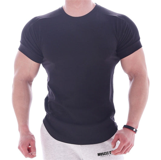 Men Gyms Fitness Short sleeve T-shirt