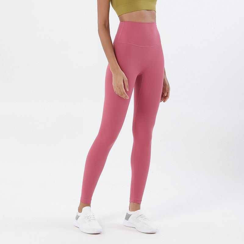 Women TRY TO BN Fitness Gym Leggings Peach Pollen