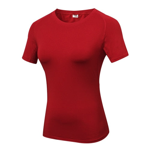 Women Loose Sport Shirts Red
