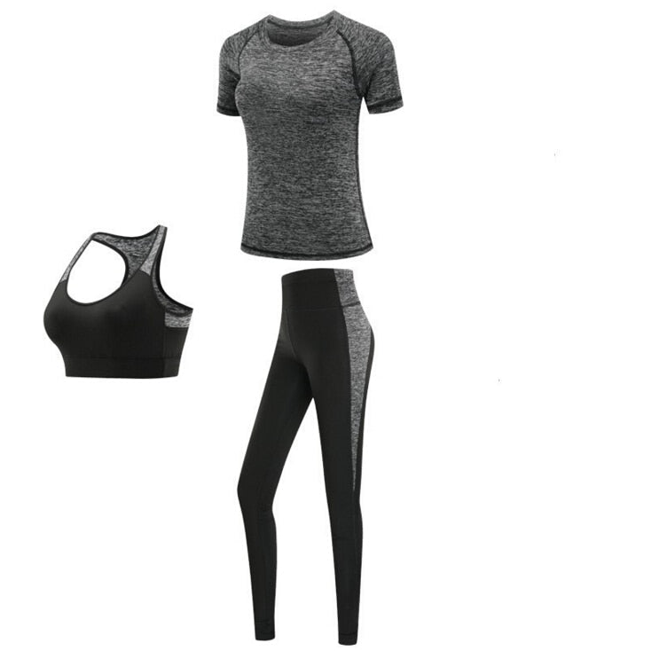 Quick dry women sportswear 4PCS set