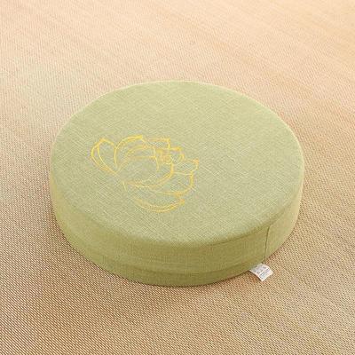 Yoga Meditation Cushion Backrest Pillow Green Embroidery 40x6cm