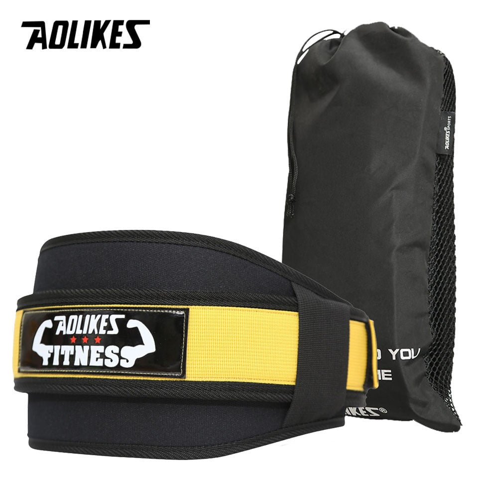 Musculation Squat Powerlifting Waist Belt Type B-Yellow