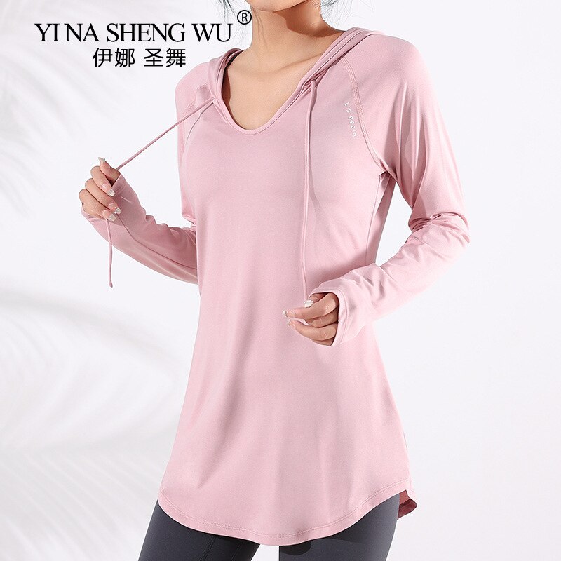 Women Leisure Loose Slimming Sports Top Pink