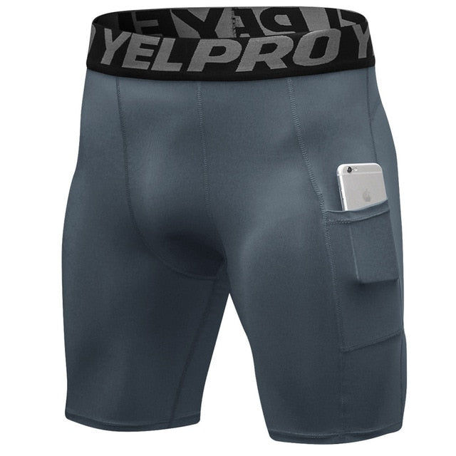 Quick Dry Compression Gym Shorts 1084 pure grey