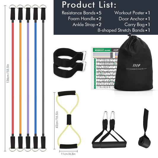 Home Gym Resistance Bands Set