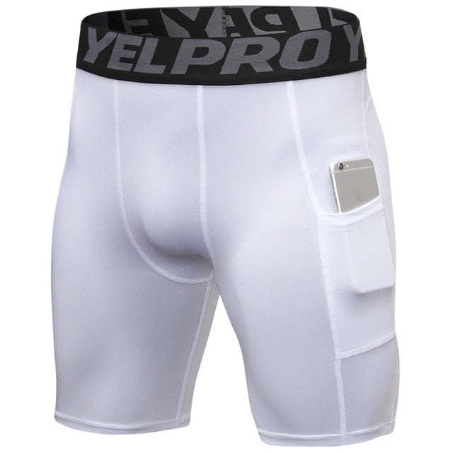 Quick Dry Compression Gym Shorts 1084 white