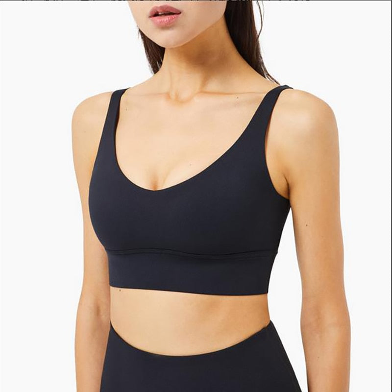 Women Gym Crop Tops Yoga Suit BLACK