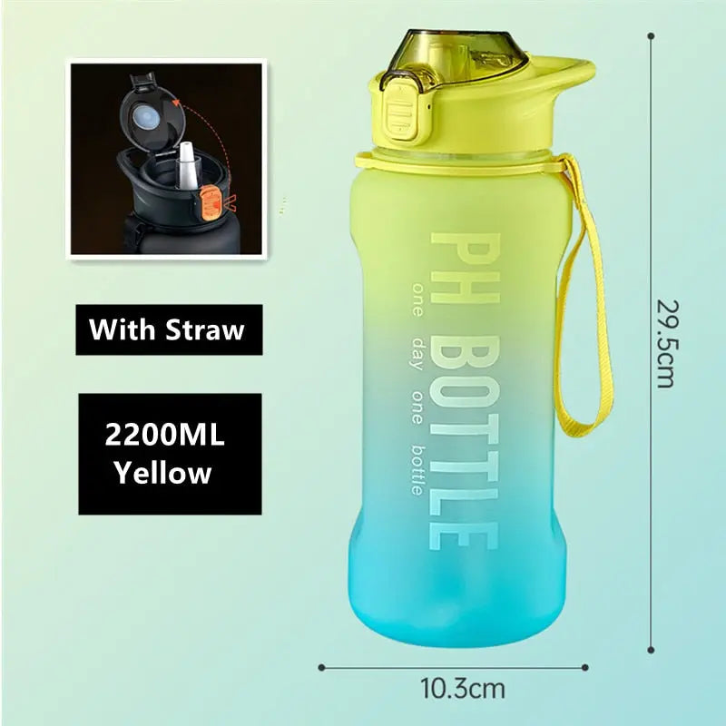 Large Capacity Water Bottles With Straw - Body Fuelers