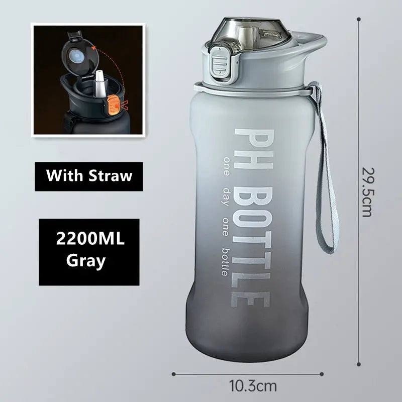 Large Capacity Water Bottles With Straw - Body Fuelers