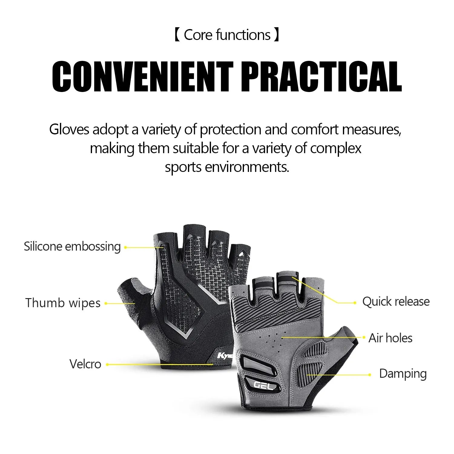 Liquid Silicone Fitness Gloves