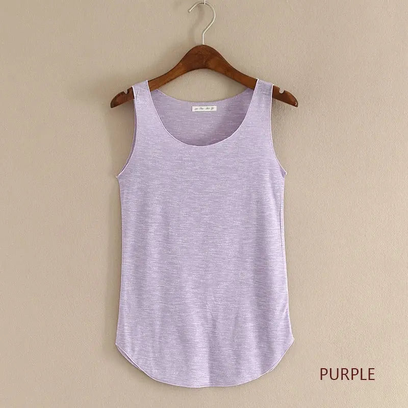 Loose Fitness Tank Top For Women Purple