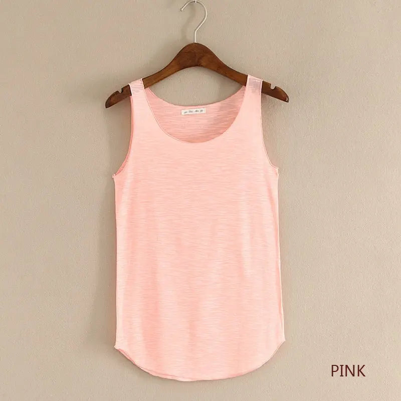 Loose Fitness Tank Top For Women Pink