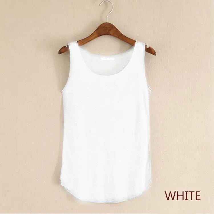 Loose Fitness Tank Top For Women White