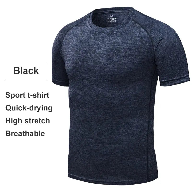 Men Running T-Shirts Black