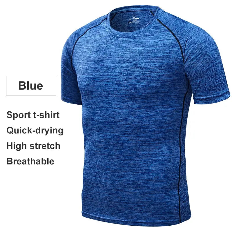 Men Running T-Shirts Blue